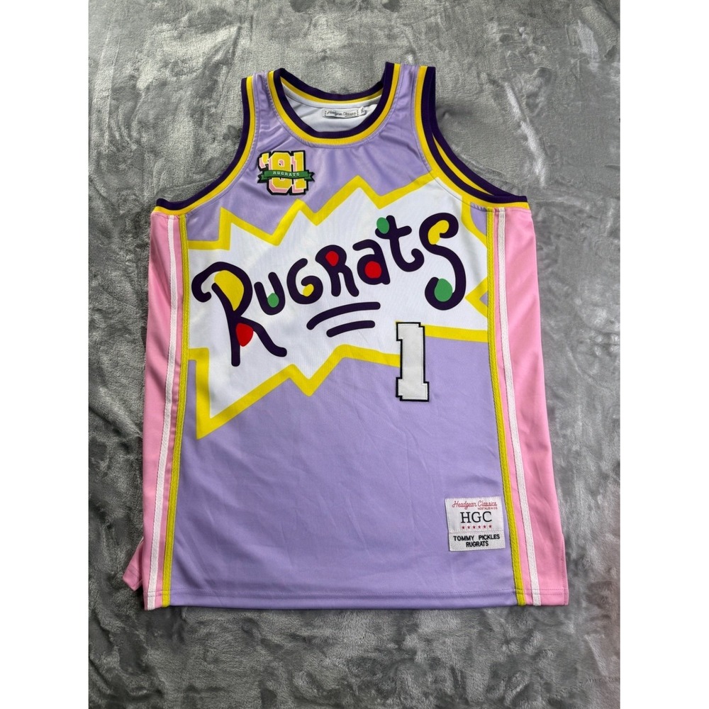 Headgear Classics Rugrats Tommy Pickles Basketball Jersey #1 Purple Men's 3‎ XL
